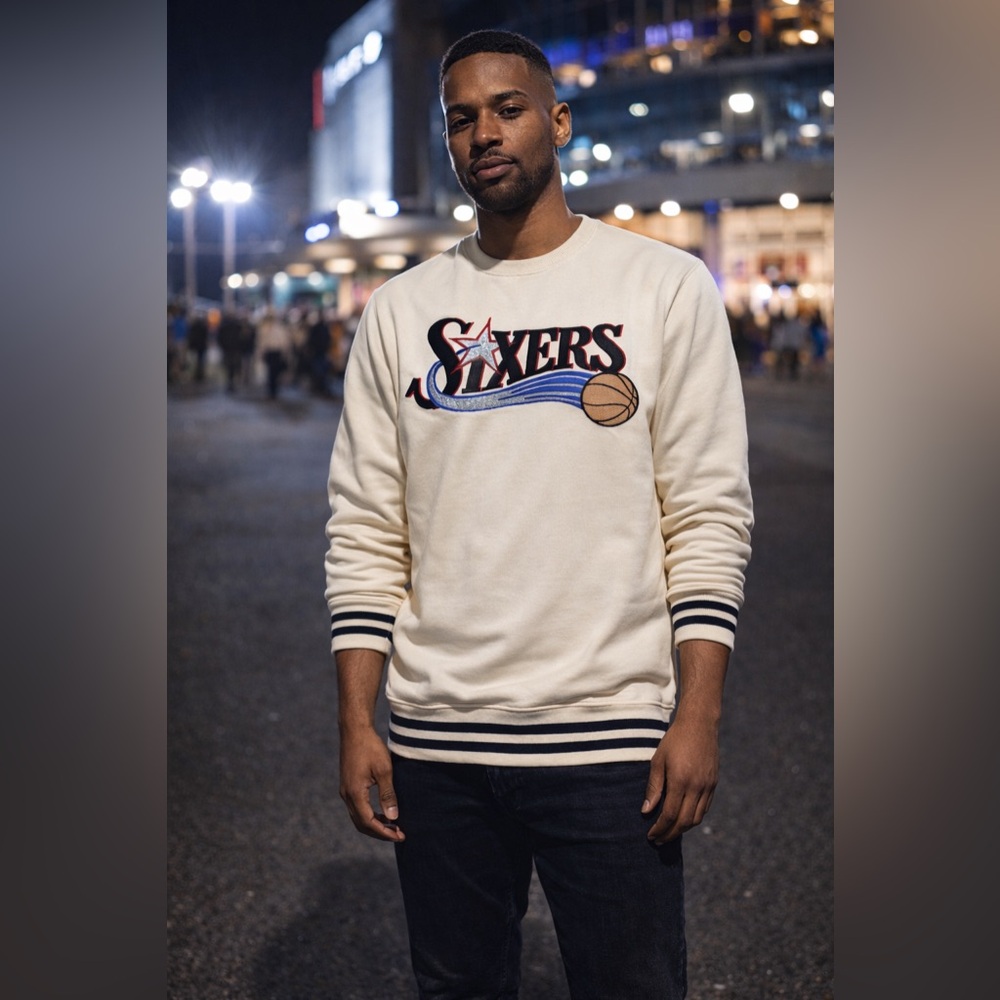 Mitchell & Ness Philadelphia 76ers Sweatshirt Hardwood Classics L NWT